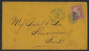 US 1864 CIVIL WAR PERIOD COVER LOUISVILLE KENTUCKY FANCY CANCEL