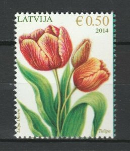 Latvia 2014 Flowers MNH stamp