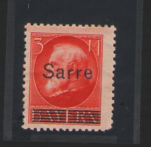 Saar  37   Mint, Hinged sgle