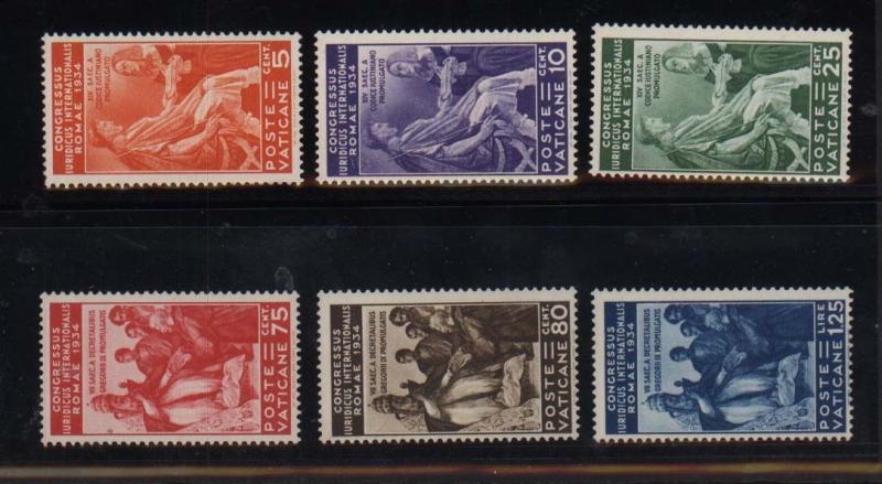 Vatican #41 - #46 VF/NH Set