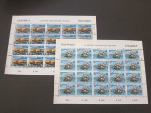 Guernsey 1982 Sc 241-2 sheet(20) MNH