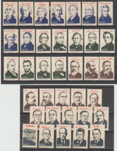 2216-2219 Ameripex 86 US Presidents Complete Set of 36 Used Singles