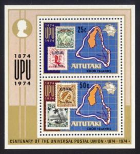 Aitutaki Sc# 103a MNH UPU Centenary (S/S)