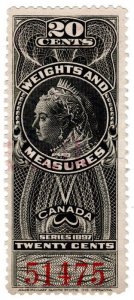 (I.B) Canada Revenue : Weights & Measures 20c