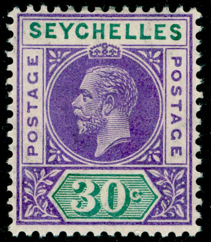 SEYCHELLES SG77, 30c violet & green, VLH MINT. Cat £12.