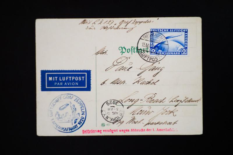 Germany Zeppelin Stamp #C36 on Cover Germany Zeppelin Stamp #C36 on Cover