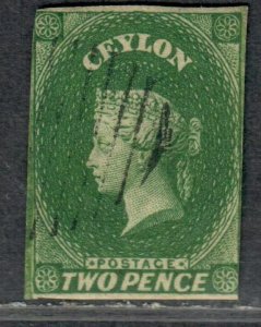 $Ceylon Sc#4 used, F-VF, sound, Cv. $65