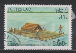 Laos 393 River Vessels 1982