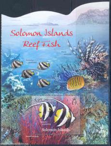 SOLOMON ISLANDS 2012 REEF FISH  SOUVENIR SHEET