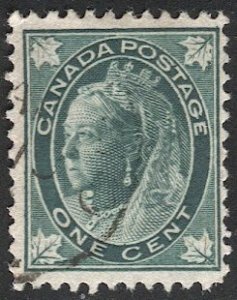 CANADA 1897  Sc 67 Used 1c QV  VF