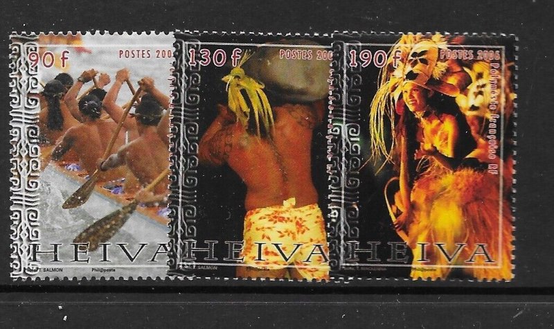 FRENCH POLYNESIA Sc 922-4 NH ISSUE OF 2006 - DANCERS