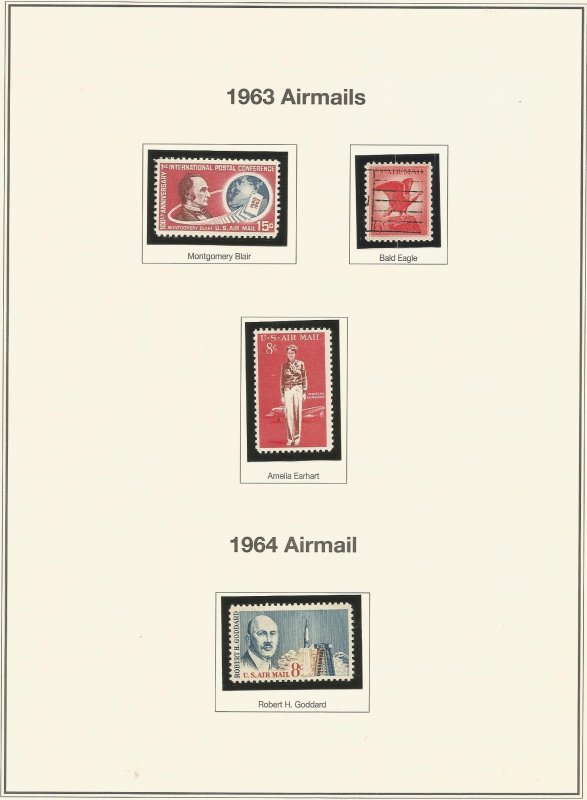 U.S. of America Postage Stamps #C53 thru C76