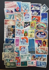 SPACE STAMPS Worldwide Lot Used CTO Topical Collection T4571