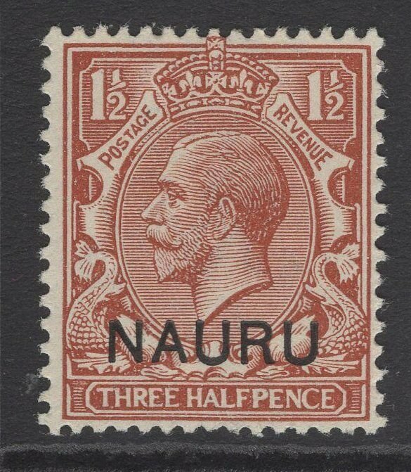 NAURU SG3 1923 1½d RED-BROWN MTD MINT