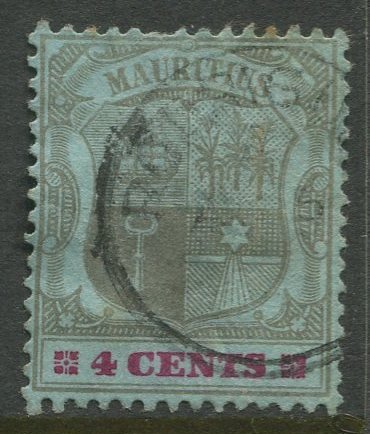 STAMP STATION PERTH Mauritius #100 Coat of Arms Used Wmk 2 - 1895 -1904