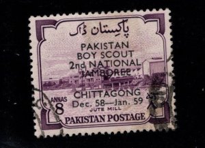 Pakistan Scott 102 Used Scout Jamboree overprint 1958