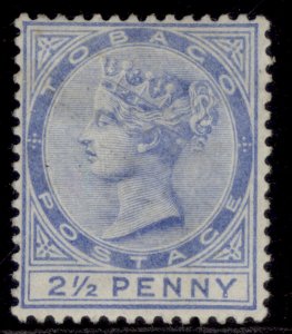 TOBAGO QV SG16b, 2½d ultramarine, M MINT. Cat £18.