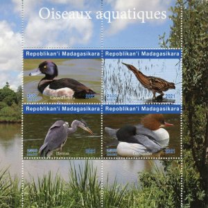 MADAGASCAR - 2021 - Water Birds #2 - Perf 4v Sheet - Mint Never Hinged