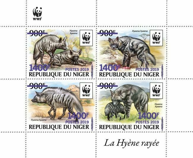 Z08 NIG190424a2 NIGER 2019 WWF Hyena MNH ** Postfrisch