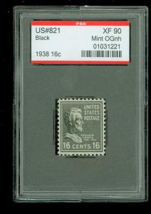 US # 821 Presedential, PSE Graded XF 90, Mint OGnh