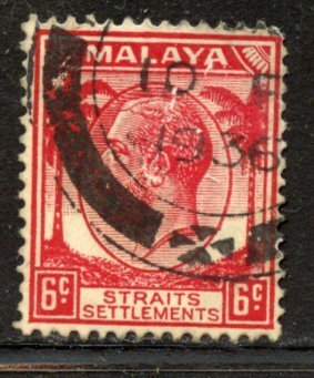 Straits settlements 222, Used. CV $ 1.25