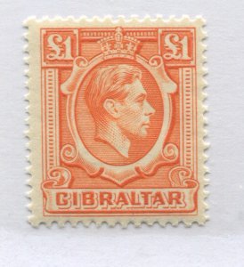 Gibraltar KGVI 1938 £1 unmounted mint NH