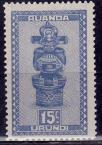 Ruanda Urundi, 1948, Indigenous Art, 15c, MNH