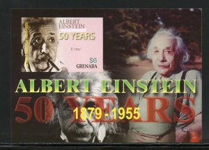 GRENADA 50th MEMORIAL OF ALBERT EINSTEIN SCOTT #3518 IMPERF S/SHEET MINT NH