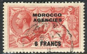 MOROCCO AGENCIES-1932 6f on 5/- Rose Red.  A fine used example Sg 201