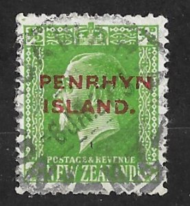 Penrhyn Is. # 17  Overprint on NZ George V  (1)  VF Used