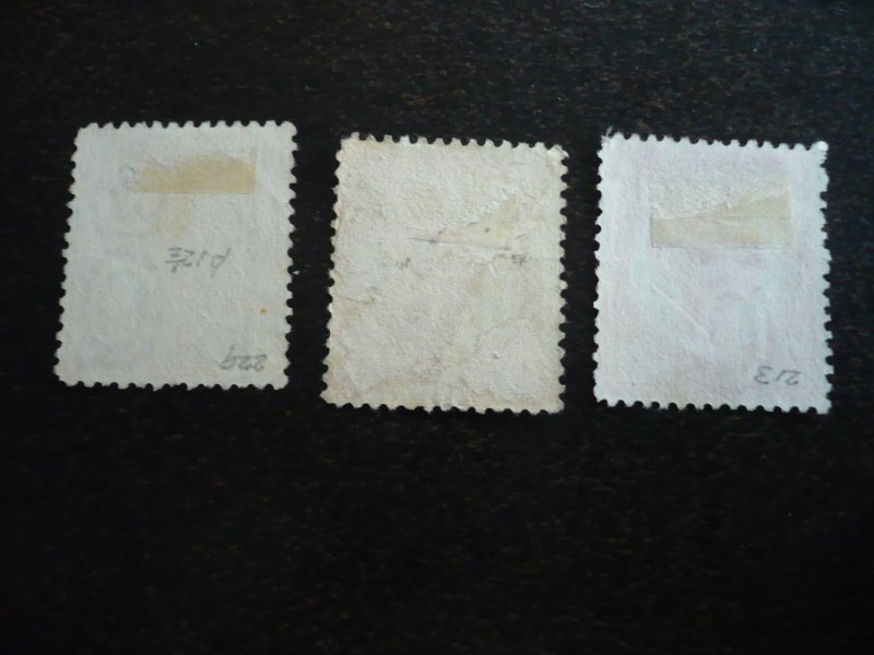 Stamps - Queensland - Scott# 109,110,110a - Used Part Set of 3 Stamps