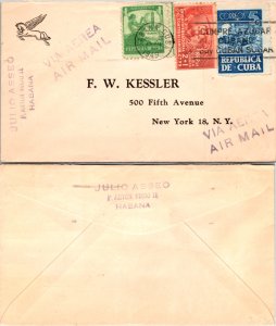 1949 Cuba to United States + Slogan Cancel ( Postal History ), 1949
