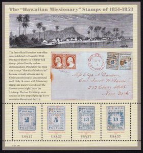 Album Treasures U S Scott # 3694 37c Hawaiian Missionary Stps Complete Sheet MNH