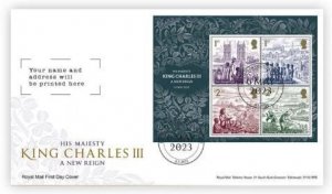 King Charles III: A New Reign First Day Cover with London SW1 Postmark, MINT