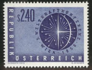 Austria Osterreich Scott 611 MH* 1956 Energy  stamp