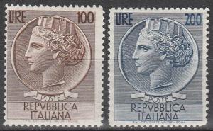 Italy #661-2 F-VF Unused CV $68.00 (S6590)