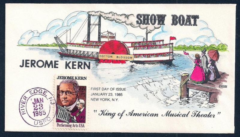 UNITED STATES FDC 22¢ Jerome Kern 1985 Collins H-P