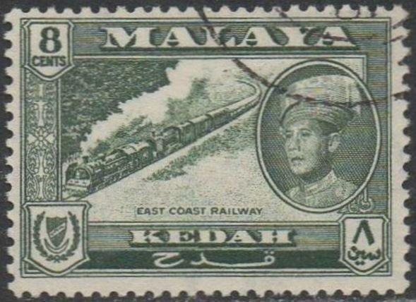 Kedah 1959	8c East Coast Railway used