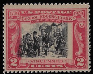 Scott #651 variety - $125.00 – VF-OG-NH – Outstanding vignette shift