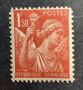 France 1939-44 Scott 383 MNH  - 1.50fr, Iris with torch