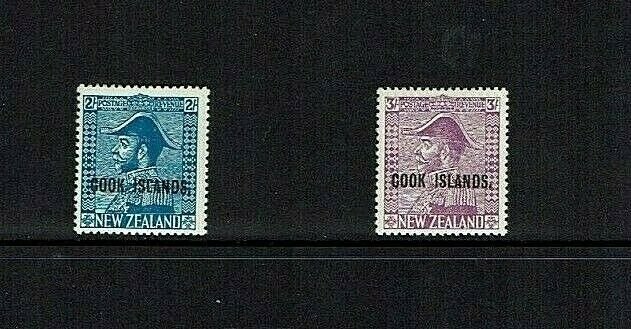 Cook Islands: 1936, King George V Admiral overprints on NZ stamps, LHM. 