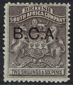 BRITISH CENTRAL AFRICA 1891 BCA OVERPRINTED ARMS 2/6