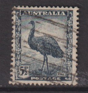 Australia   #196  used   1942  emu  5 1/2p