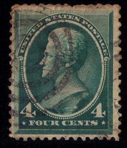 US Sc 211 Used,4c Blue GreenF-VF