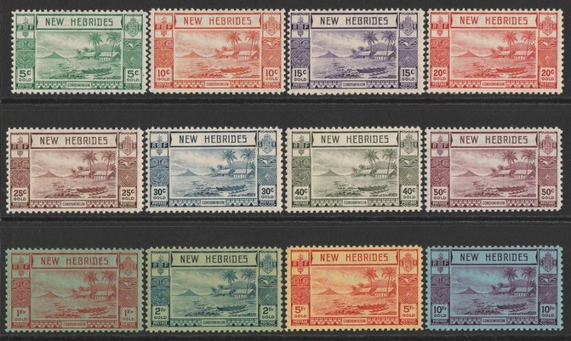 NEW HEBRIDES 1938 Pictorial set 5c-10Fr. MNH **. 