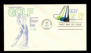 US U583 UA 13 cent Envelope Golf Fleetwood