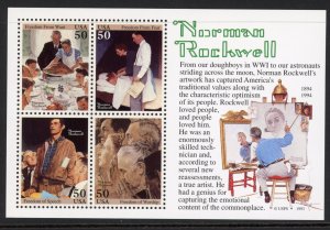 US 2840 MNH 1994 Norman Rockwell S/S