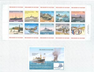 Nauru #530-531 Mint (NH) Souvenir Sheet (Military)