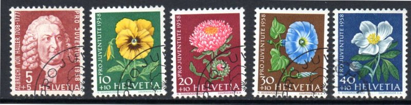 SWEDEN B277-B281 USED SCV $7.90 BIN $3.15 FLOWERS