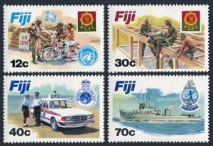 Fiji 462-465, MNH. Michel 456-459. Disciplined Forces 1982. Police, Navy ship,